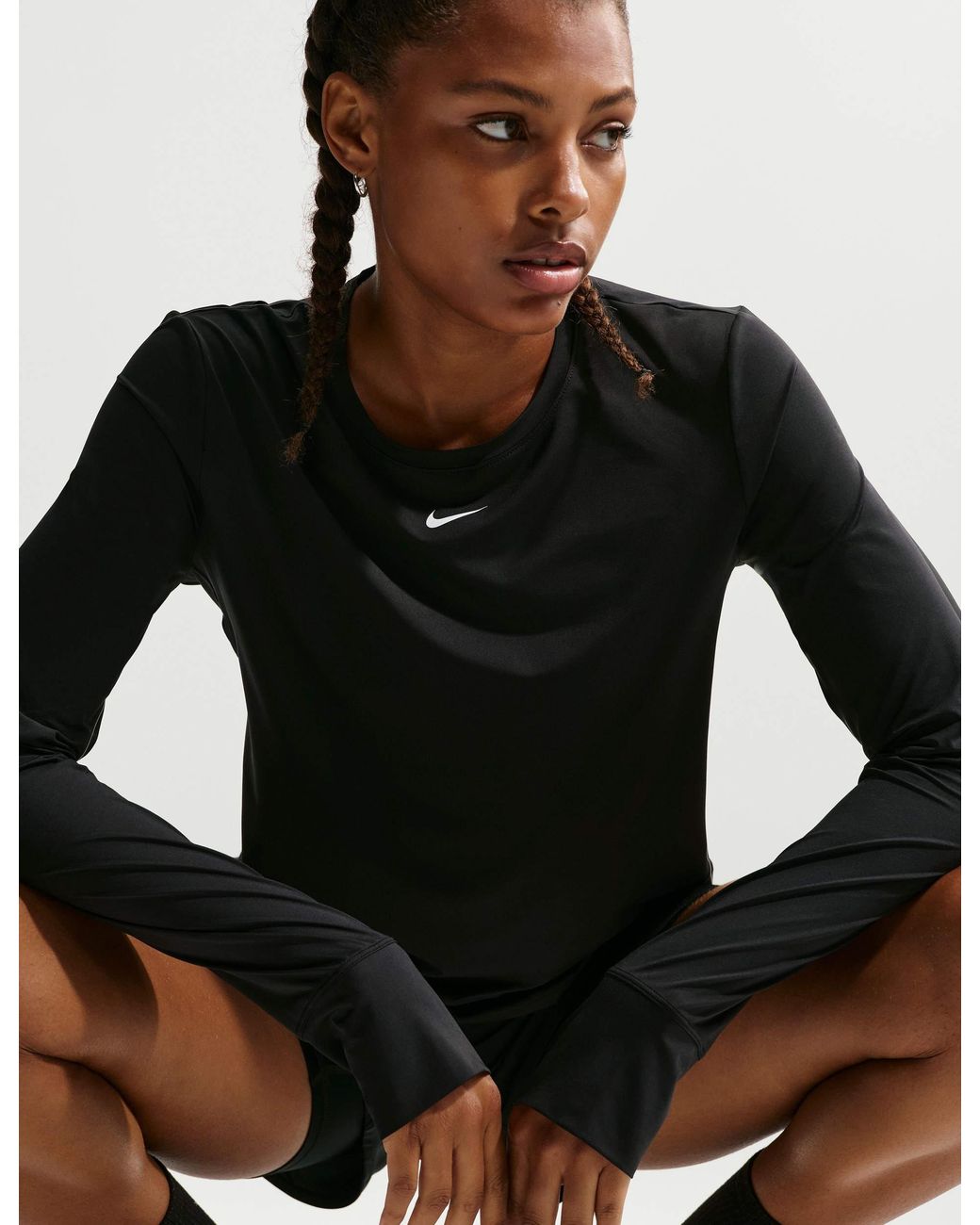 Nike Black Women's One Classic Dri-fit Long-sleeve Top