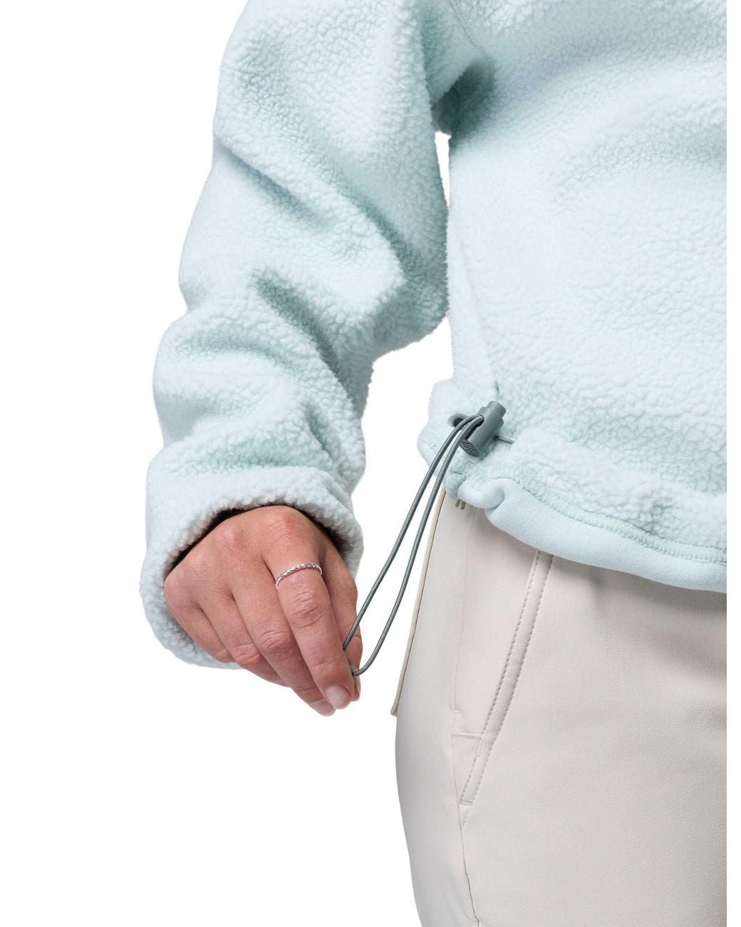 Columbia Blue Women's Helvetia Ii Cropped Sherpa Half Snap Fleece