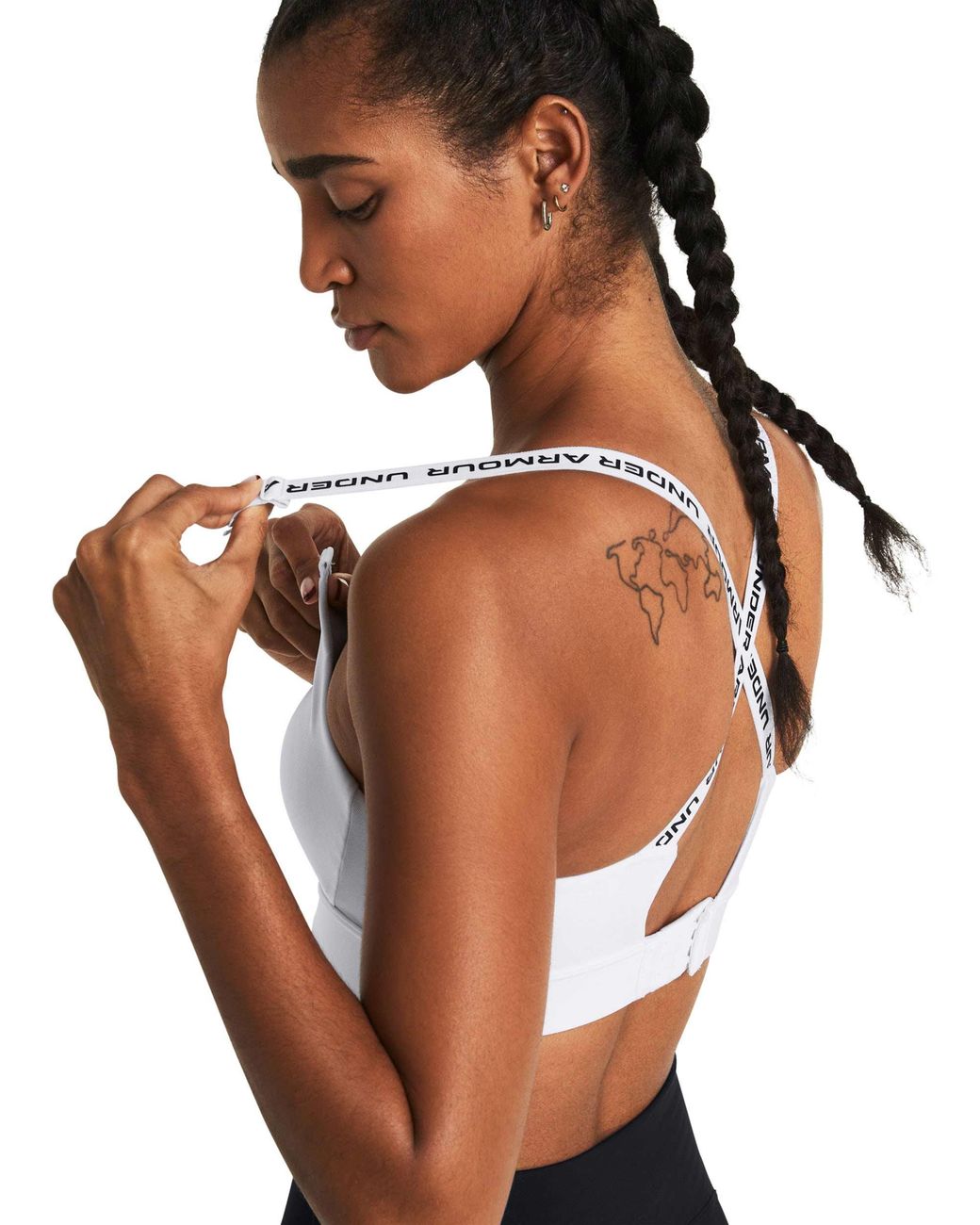 Under Armour White Women's Infinity 2.0 Mid Sports Bra