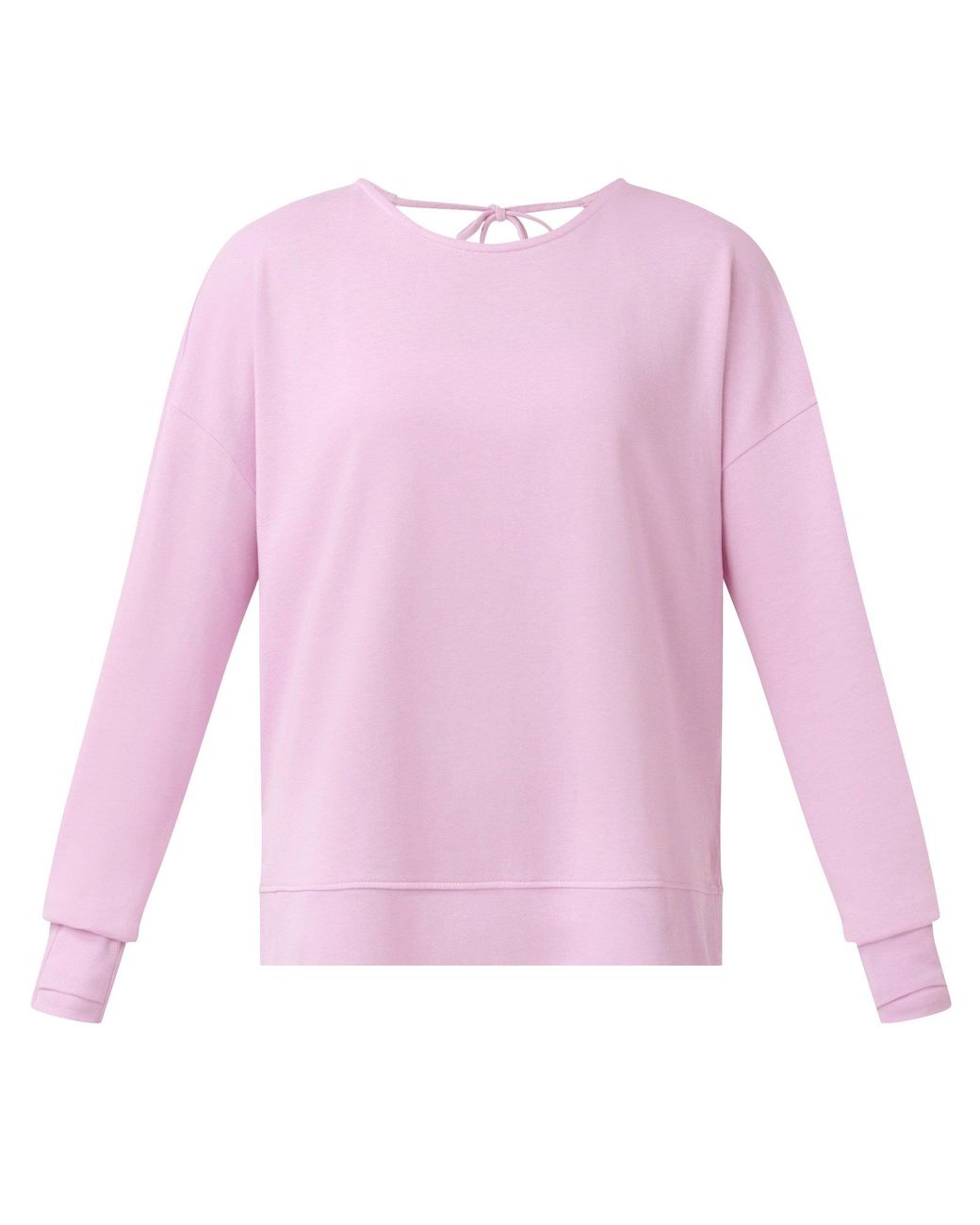 Sweaty Betty Pink Women's After Class Open Back Tie Sweatshirt
