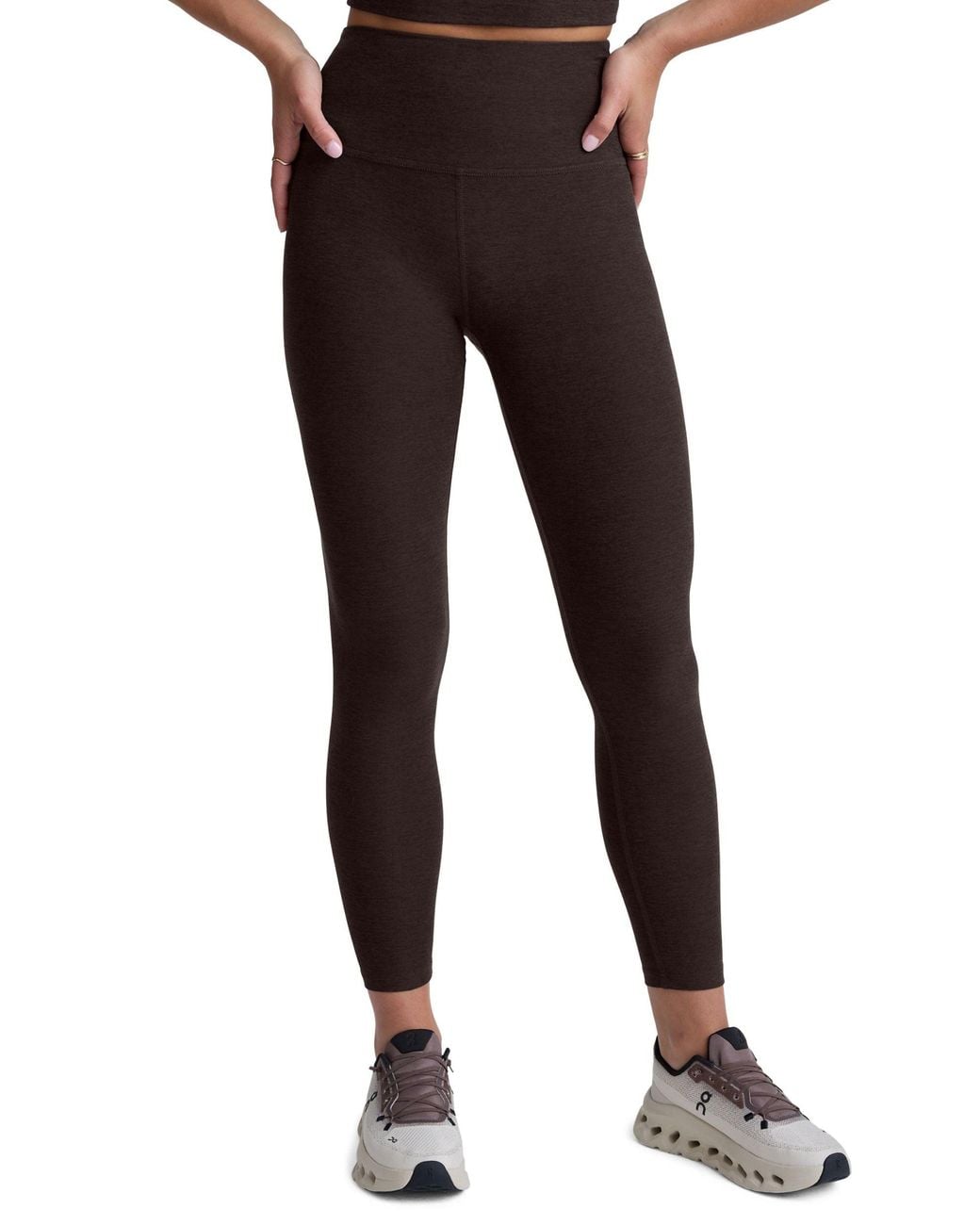Beyond Yoga Black Women's Spacedye Caught In The Midi High Waisted legging