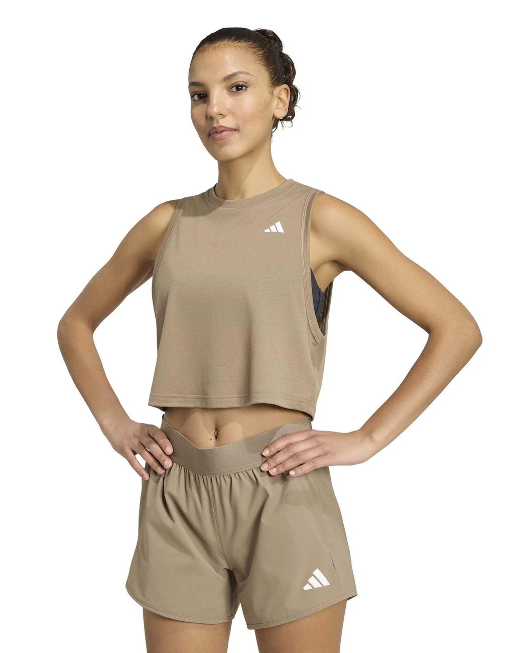 Adidas Metallic Women's Train Essentials Boxy Workout Tank Top