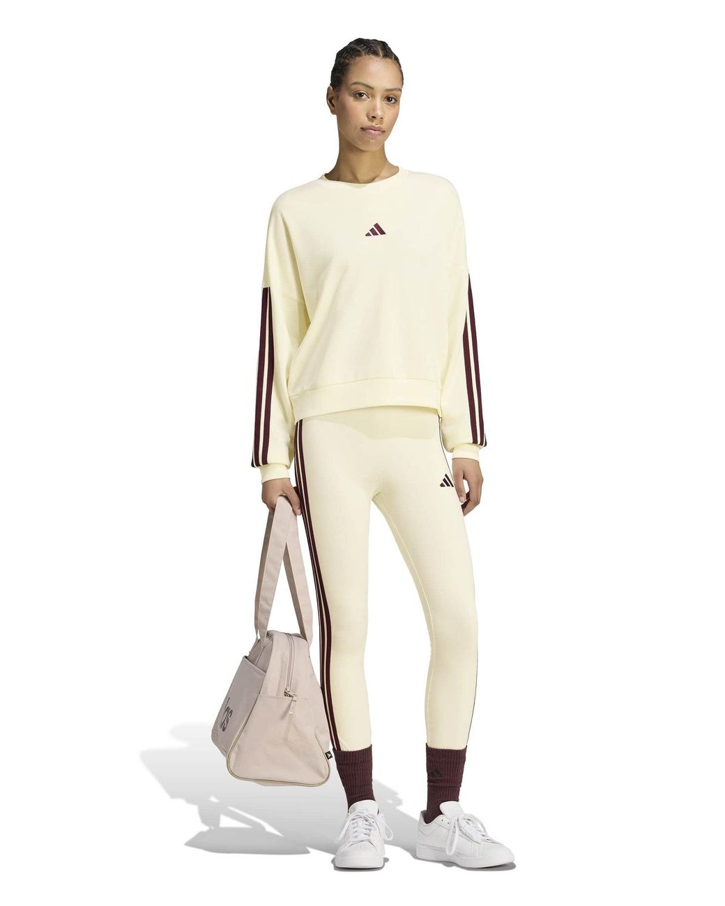Adidas Natural Women's Essentials 3-stripes French Terry Sweatshirt