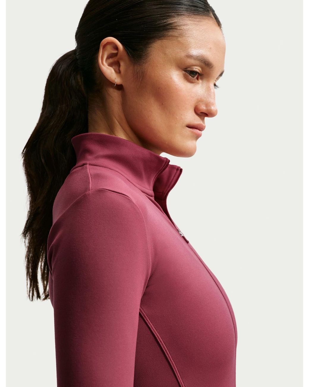 Nike Red Women's One Fitted Dri-fit Full-zip Jacket