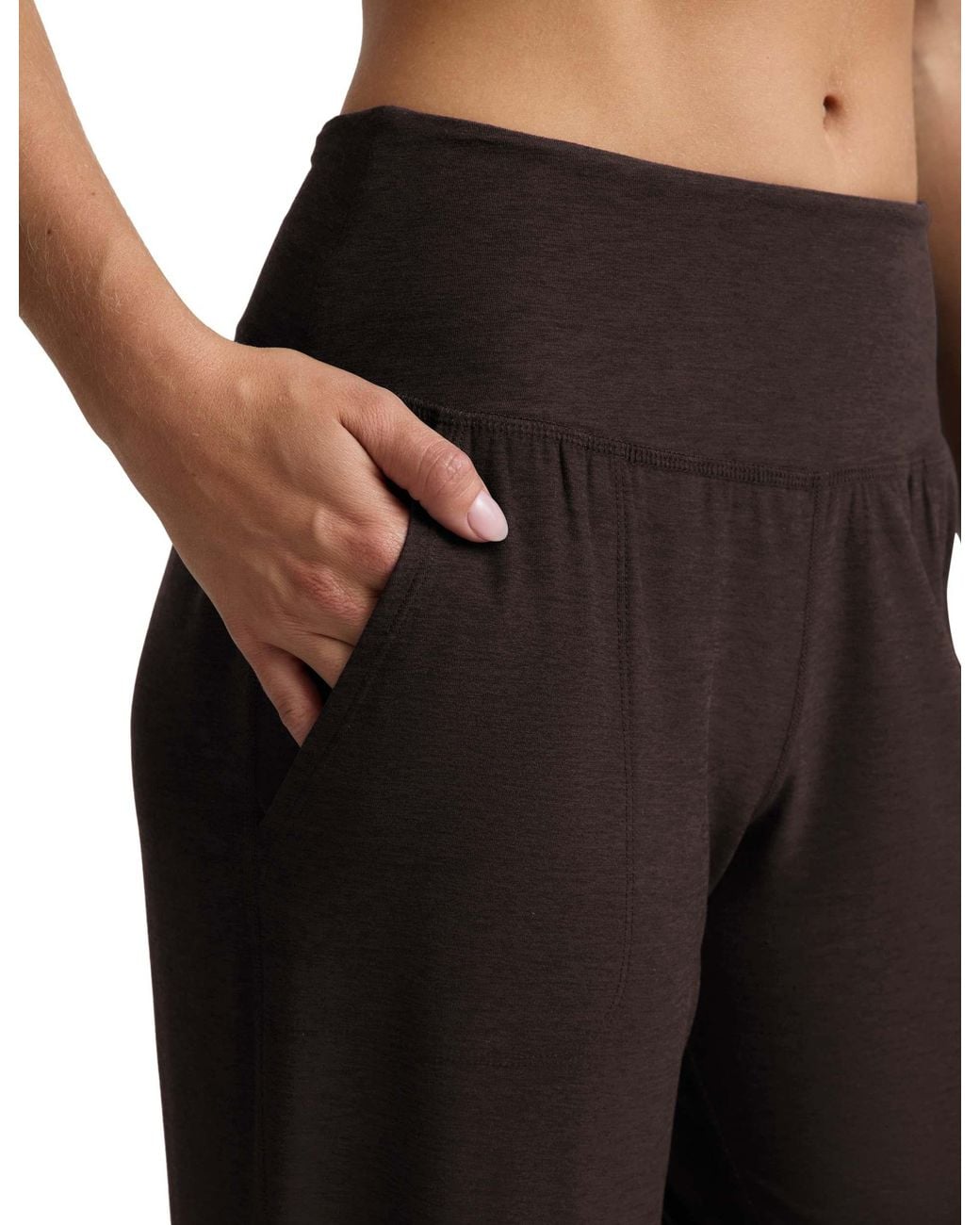 Beyond Yoga Black Women's Midweight Spacedye Midi jogger