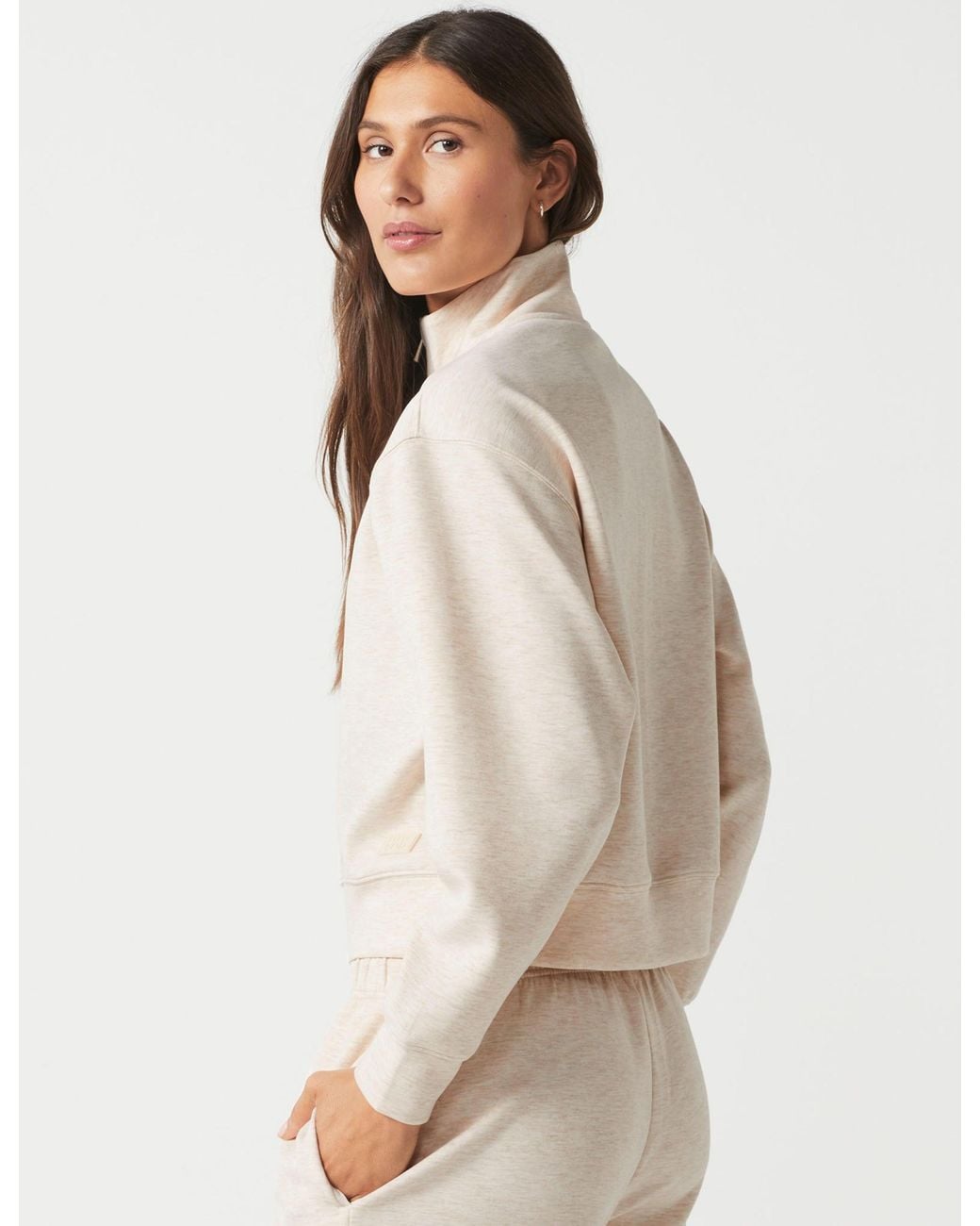 Lilybod Natural Women's Oxford Zip Sweat