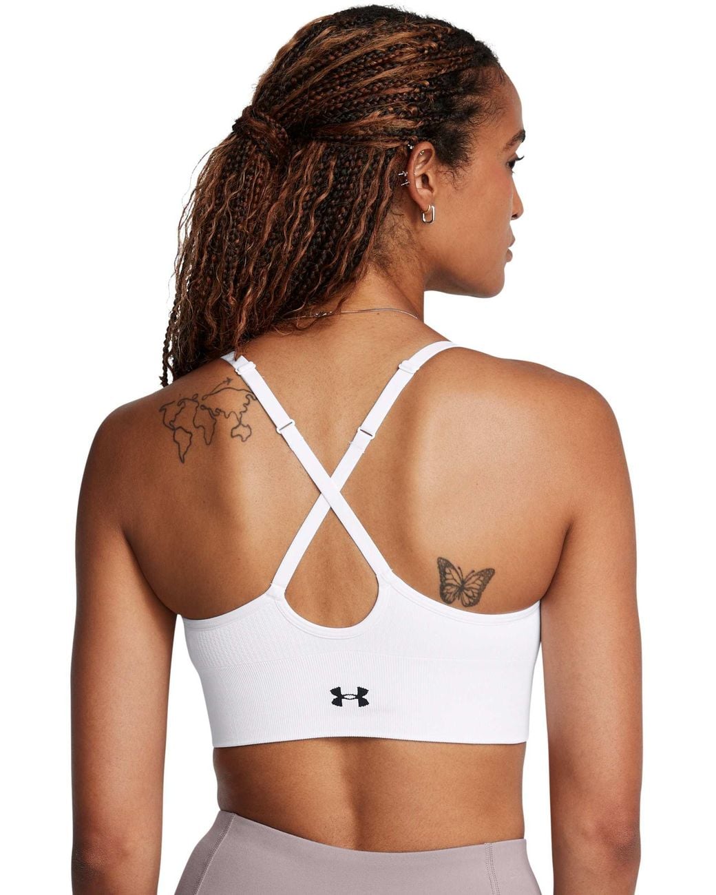 Under Armour White Women's Vanish Seamless Low Light Support Sports Bra