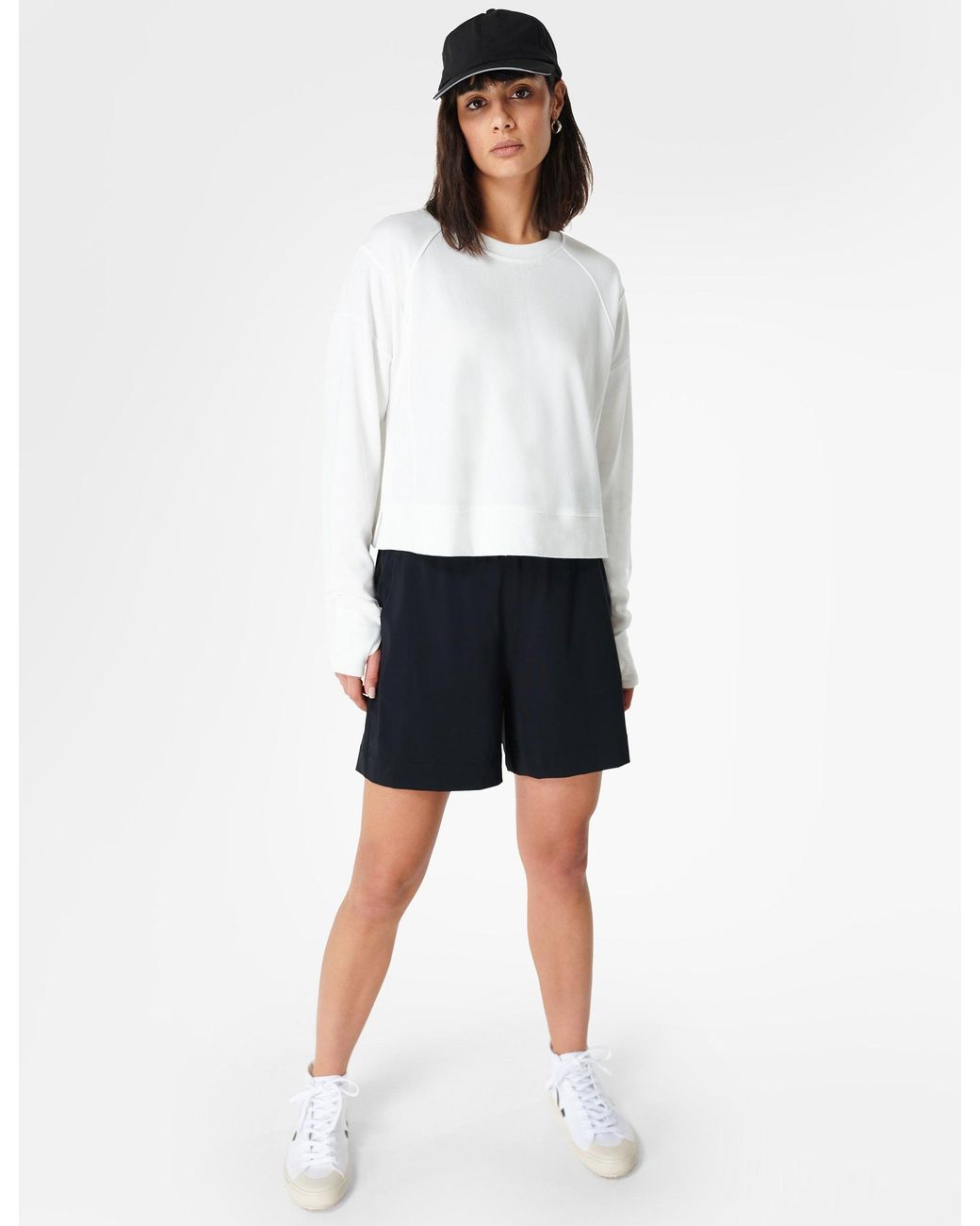 Sweaty Betty White Women's After Class Crop Sweatshirt