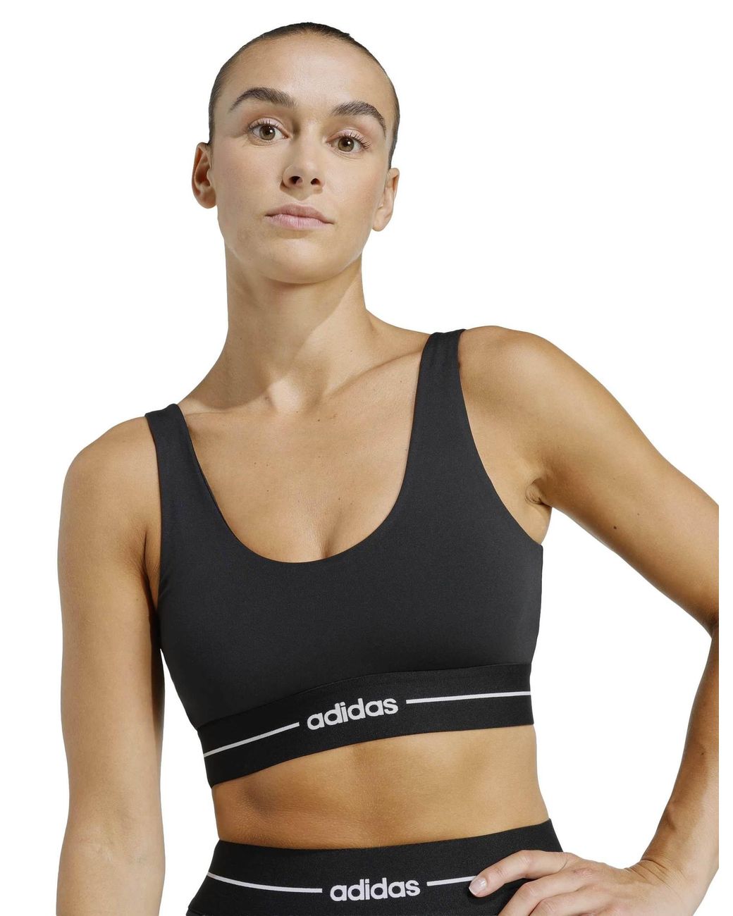 Adidas Blue Women's Hyperglam Light Support Sports Bra