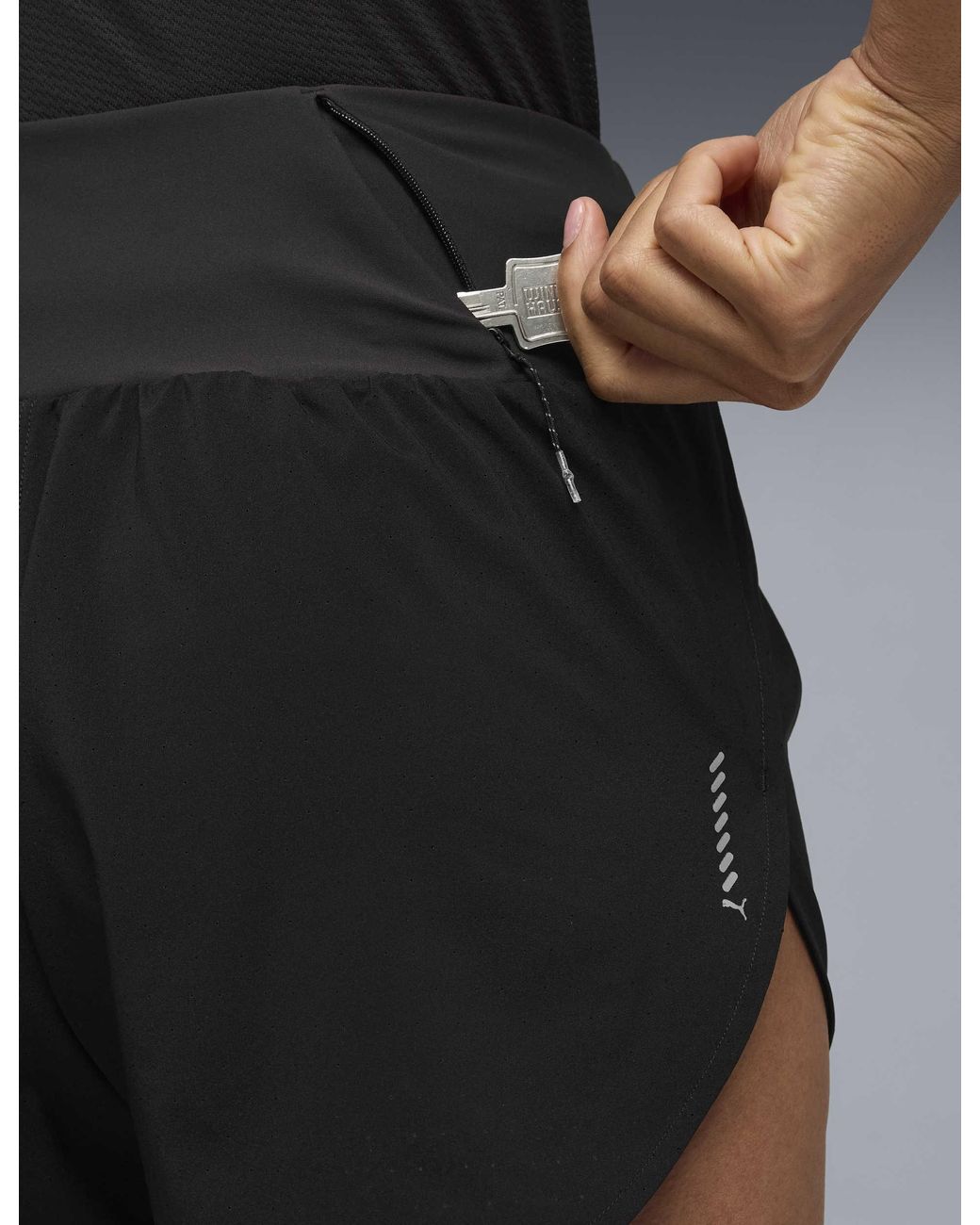 PUMA Black Women's Dreamrun Drycell Running 3" Shorts