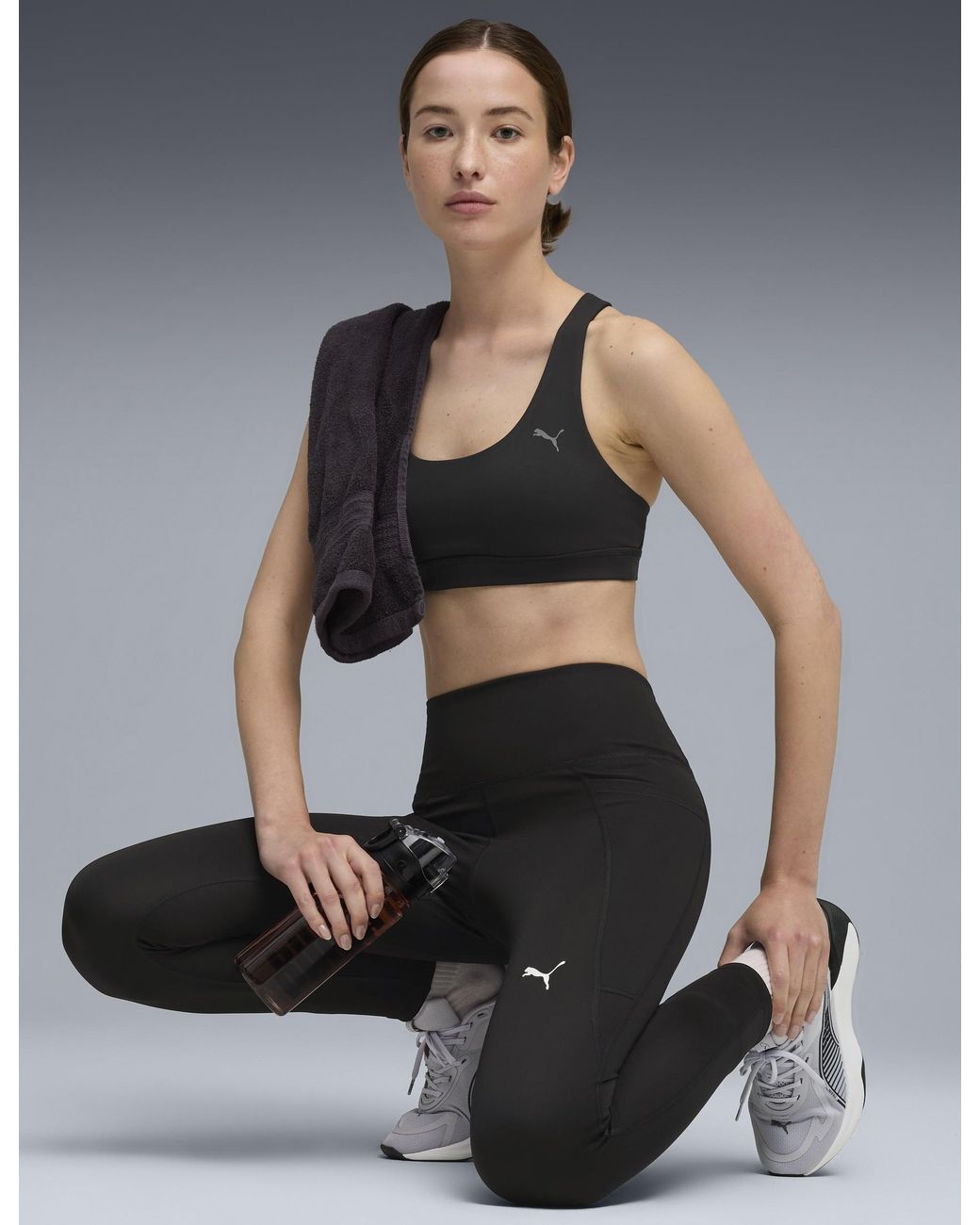 PUMA Gray Women's Cloudspun Training Sports Bra