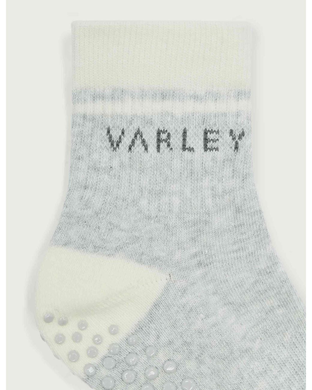 Varley White Women's Grayson Half Crew Grip Sock