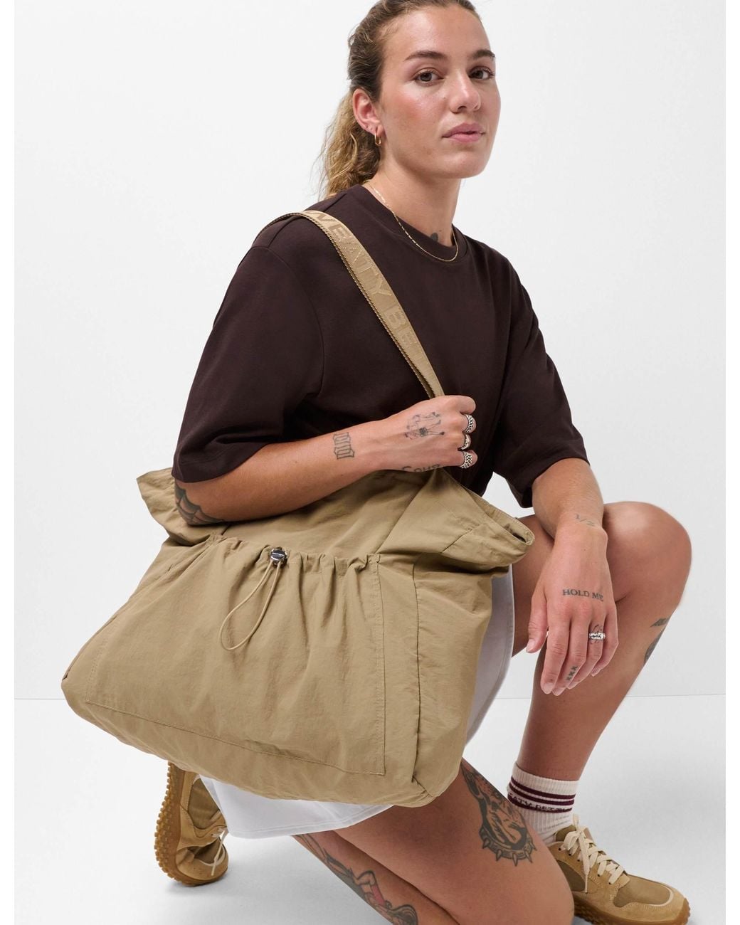 Sweaty Betty Natural Women's Nylon Ruched Tote Bag