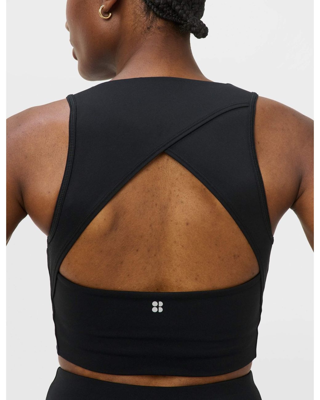 Sweaty Betty Black Women's All Day Wrap Longline Sports Bra