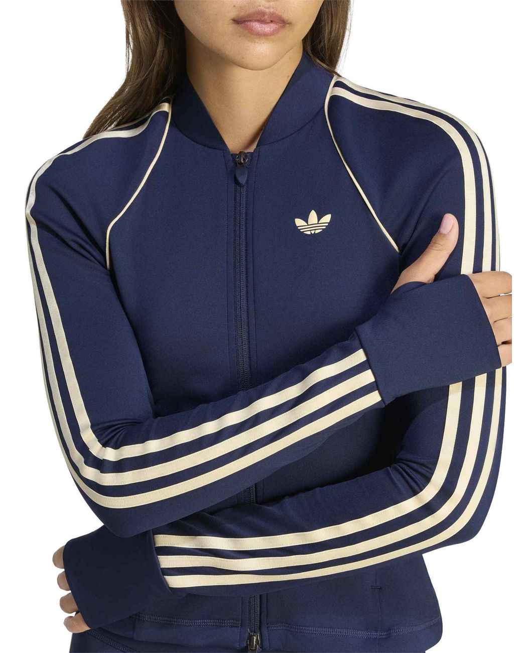 Adidas Blue Women's Originals Sport Superstar Midlayer Shirt