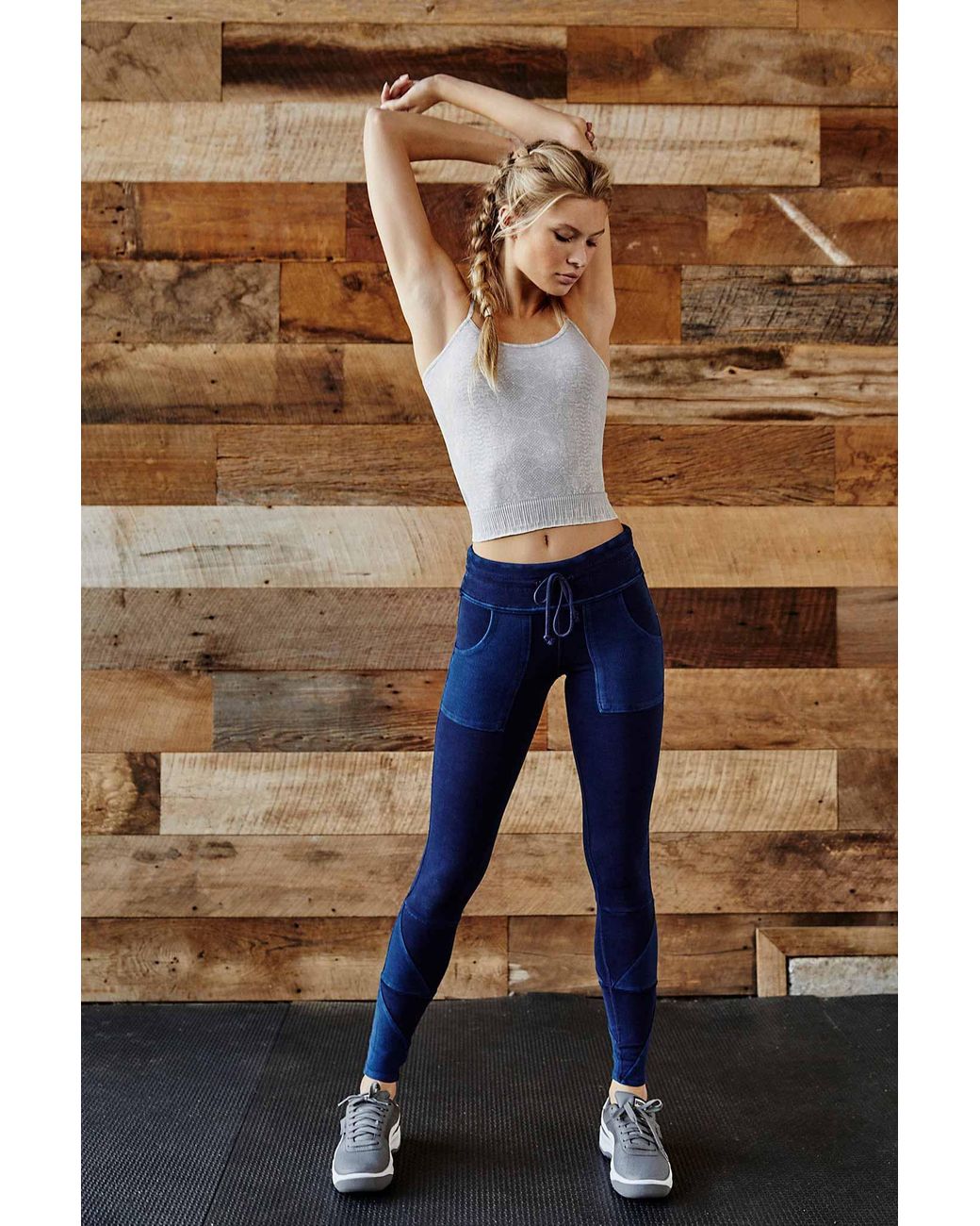 Free People Free People Kyoto High Waisted Ankle legging in Blue