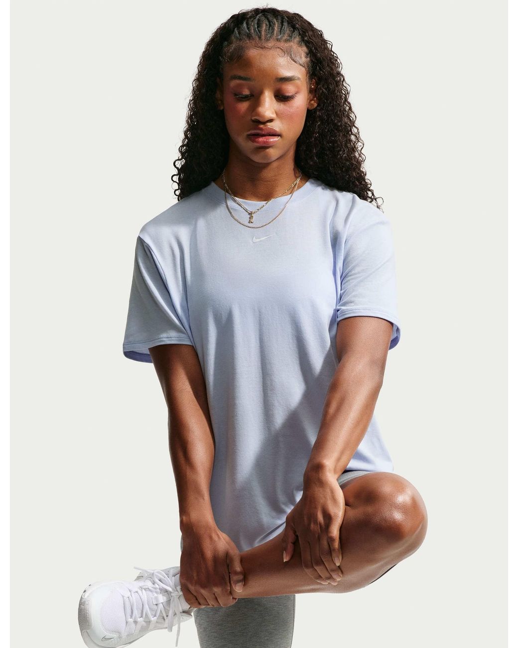 Nike Blue Women's One Relaxed Dri-fit Short-sleeve Top
