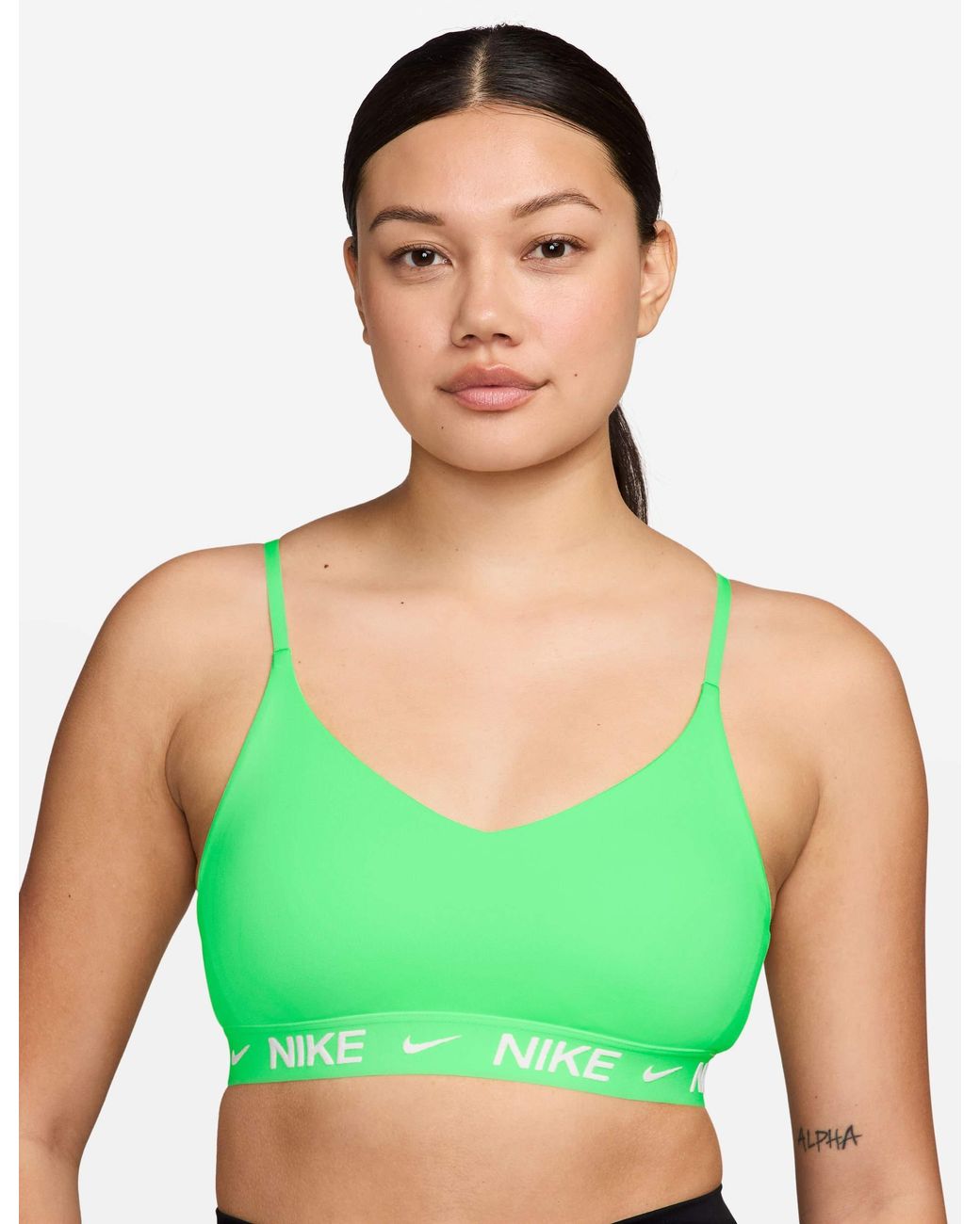 Nike Green Women's Indy Light Support Sports Bra
