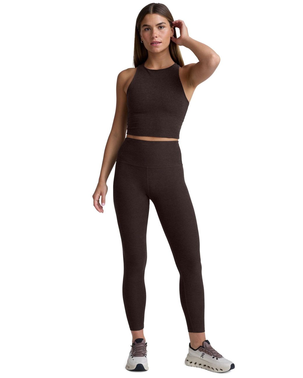 Beyond Yoga Black Women's Spacedye Caught In The Midi High Waisted legging