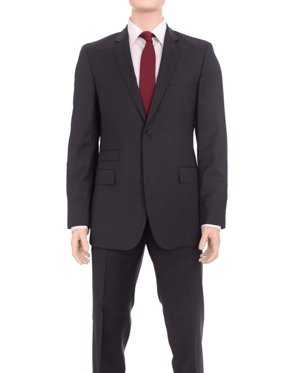 BOSS by HUGO BOSS Edison/power Classic Fit Pinstriped Super 100 Wool Suit  in Black for Men | Lyst