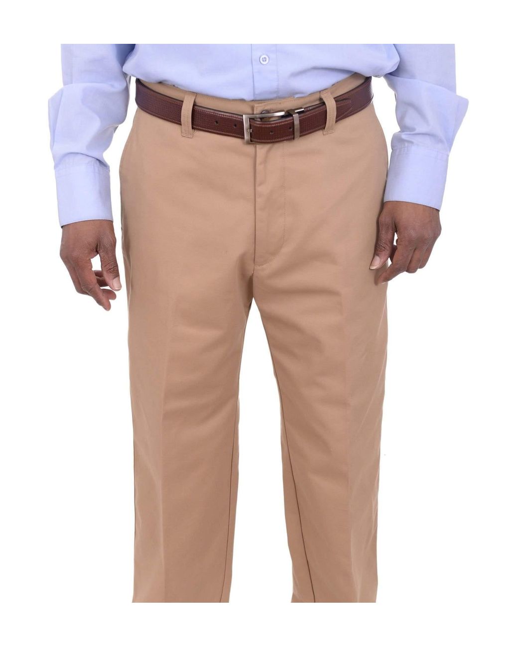 Haggar Regular Fit Solid Khaki Chinos 