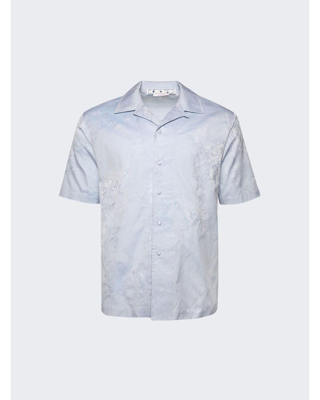 ar Utilfreds Mispend Off-White c/o Virgil Abloh Allover Holiday Short Sleeve Shirt in White for  Men | Lyst