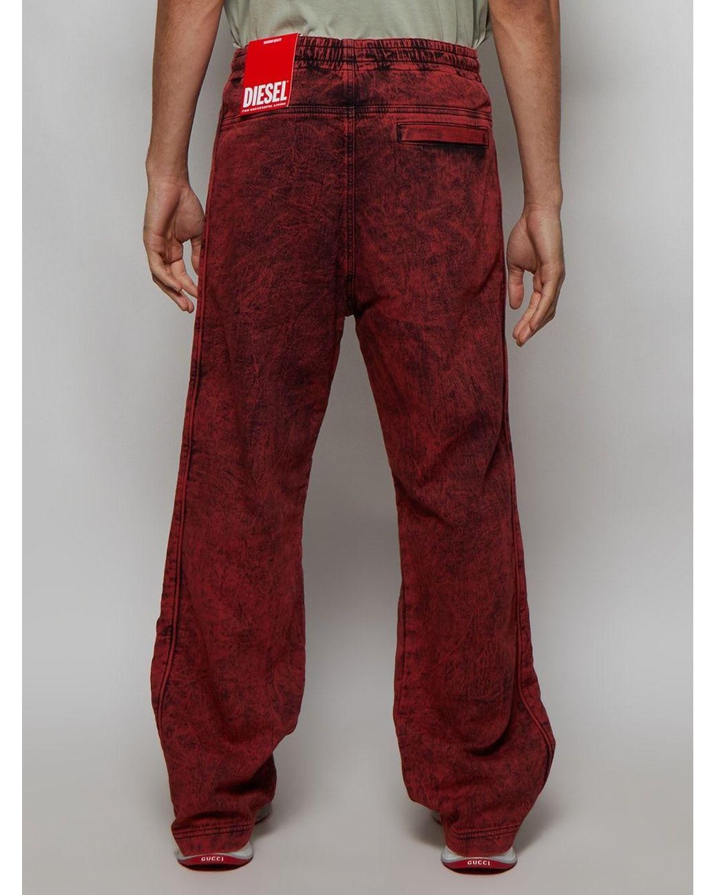 DIESEL D-martians-ne-fs Sweat Jeans in Red for Men | Lyst