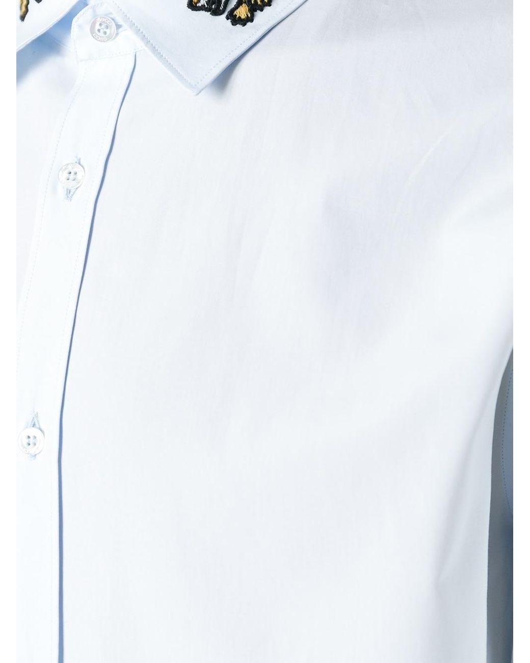 Gucci Cotton Tiger Embroidered Collar 