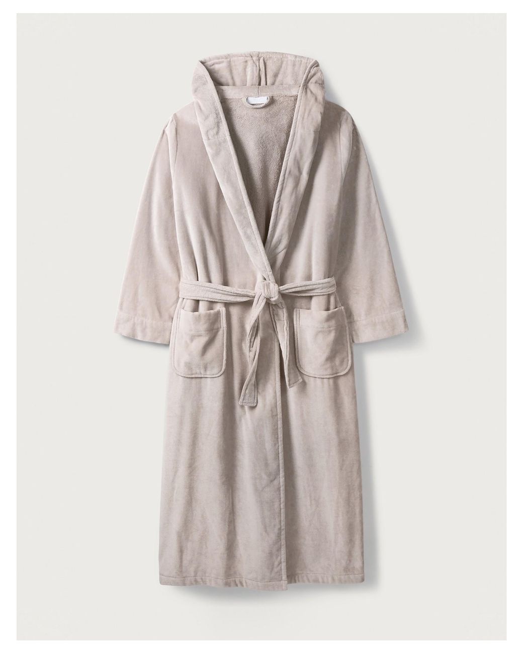 Cotton Hooded Velour Robe 