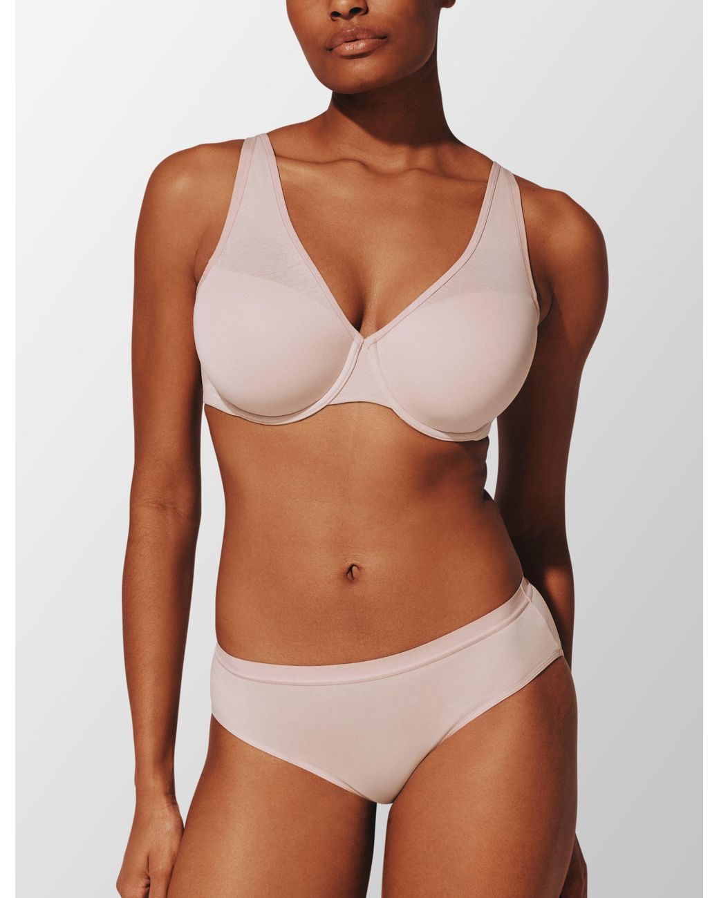 Thirdlove Pink Organic Cloud Cotton Perfect Coverage Bra