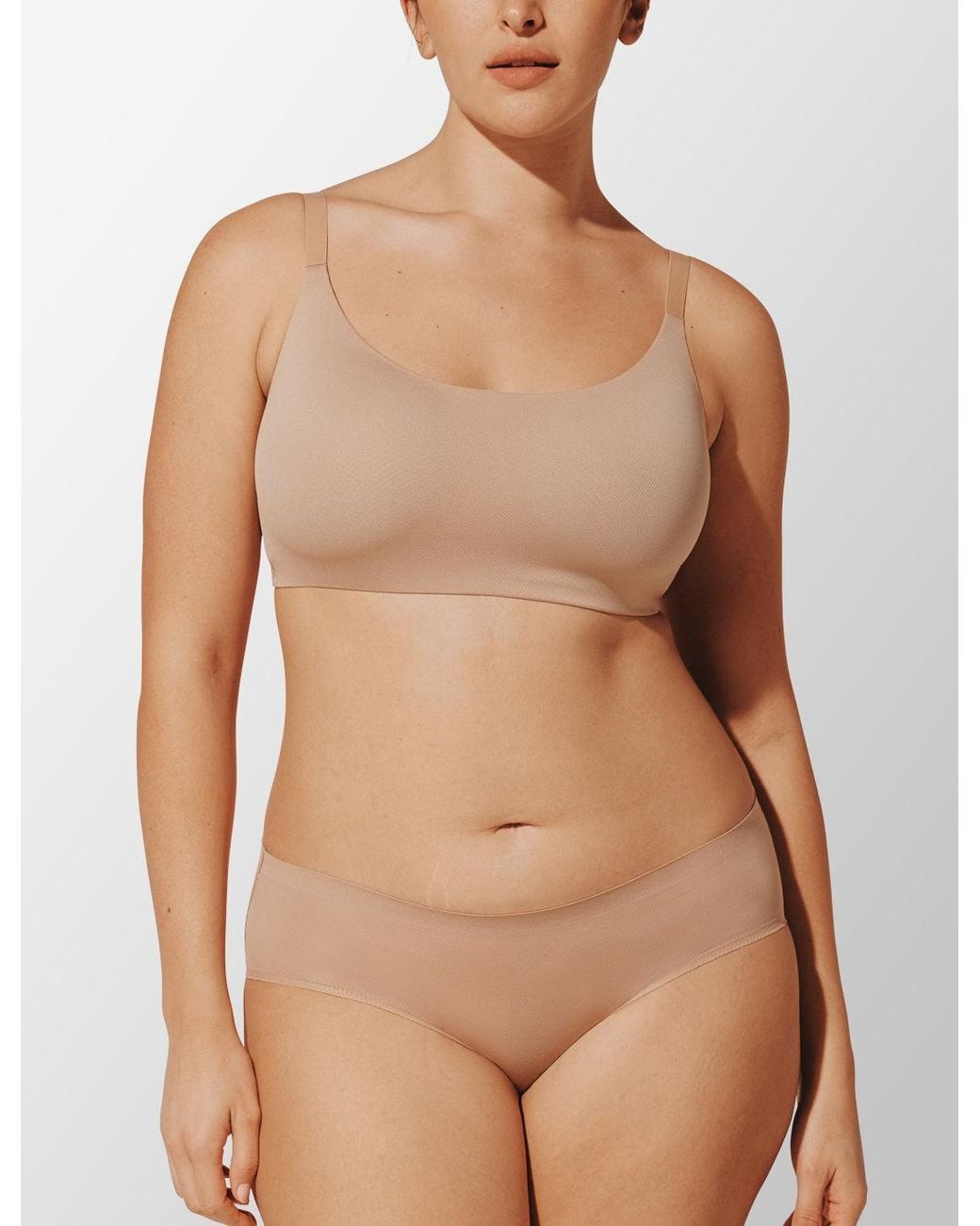 Thirdlove White Tempsync Lingerie Wireless Scoop Bra