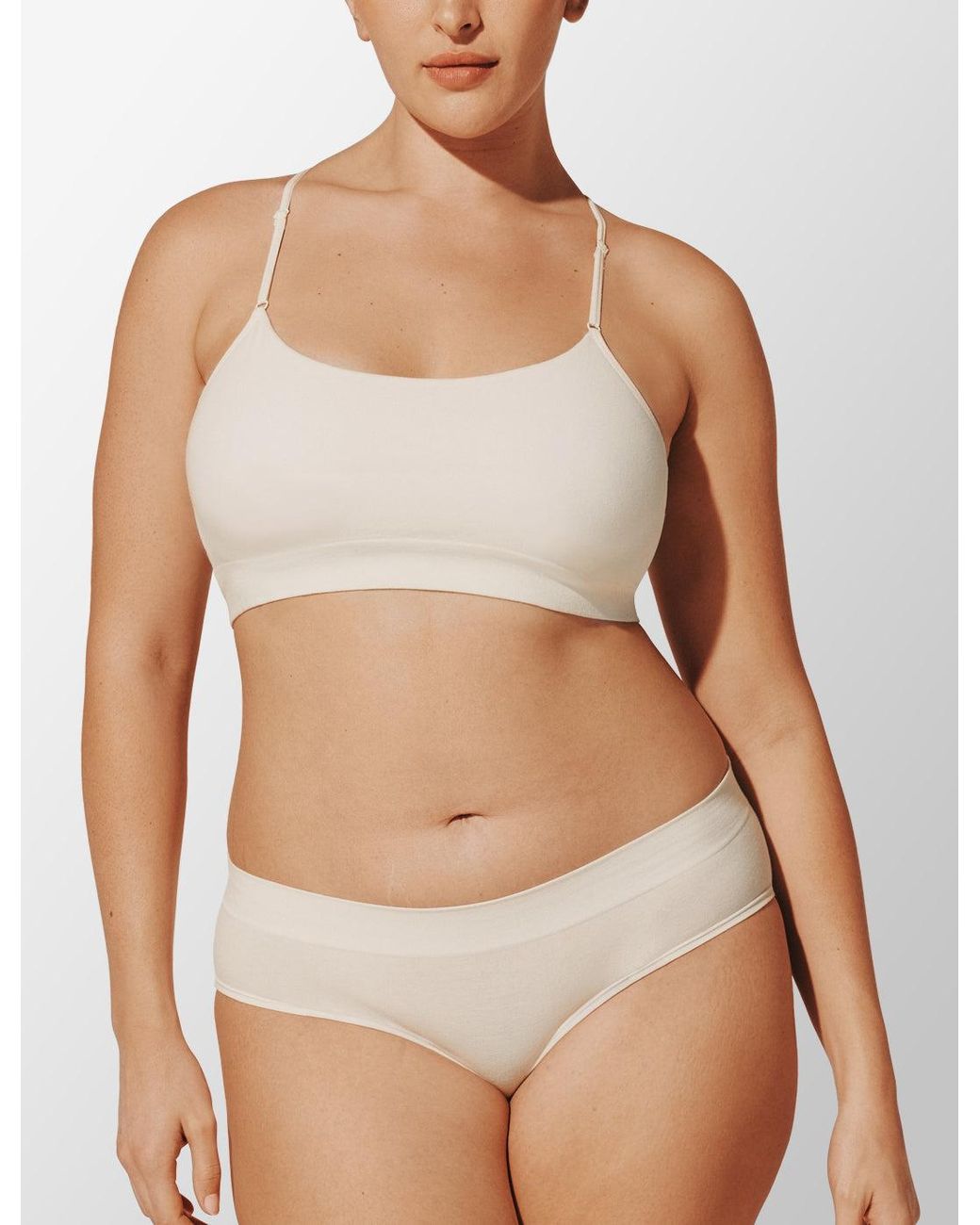 Thirdlove White Seamless Stretch Cotton Wireless Bralette