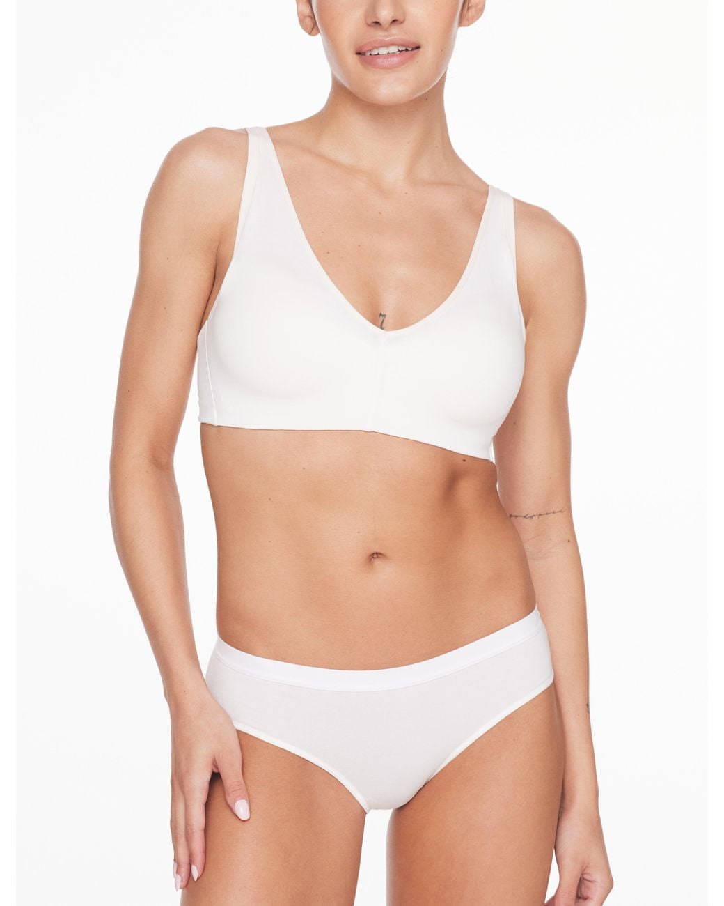 Thirdlove White Organic Cloud Cotton Wireless Bra