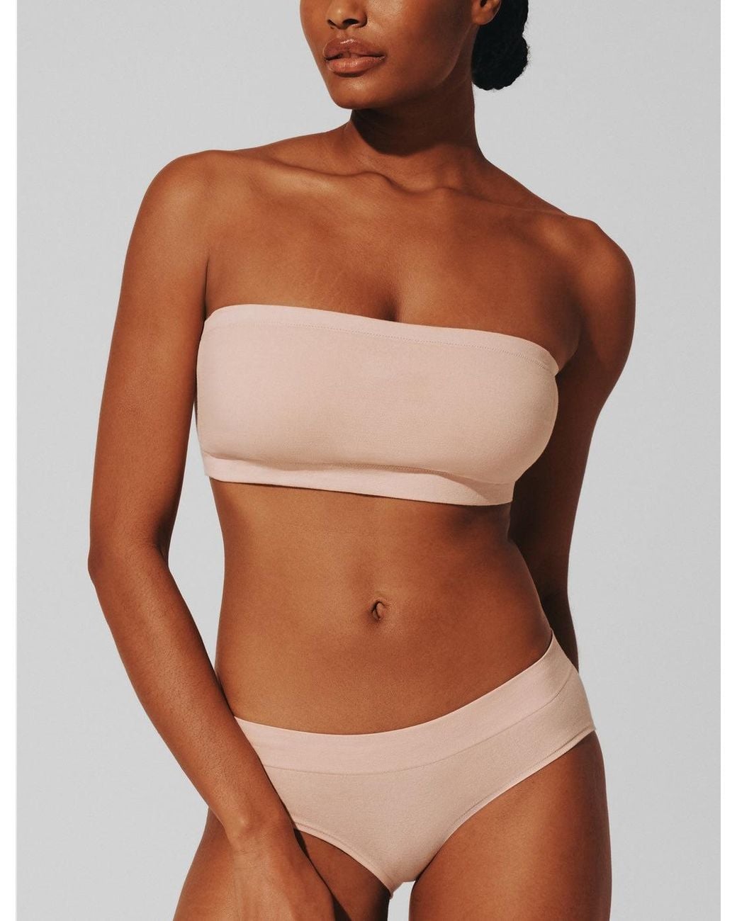 Thirdlove Pink Seamless Stretch Cotton Wireless Bandeau