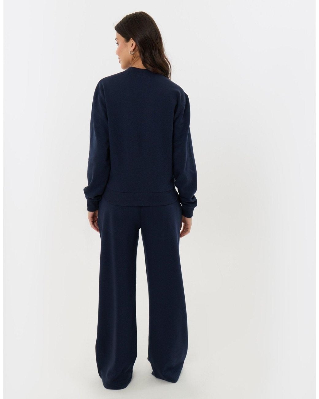 Threadbare Blue Petite Cardigan & Jogger Sweat Set