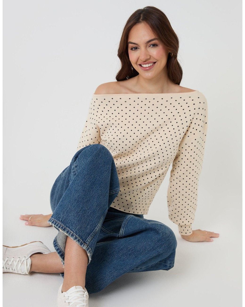 Threadbare Natural The Signature Soft Slash Neck Jumper