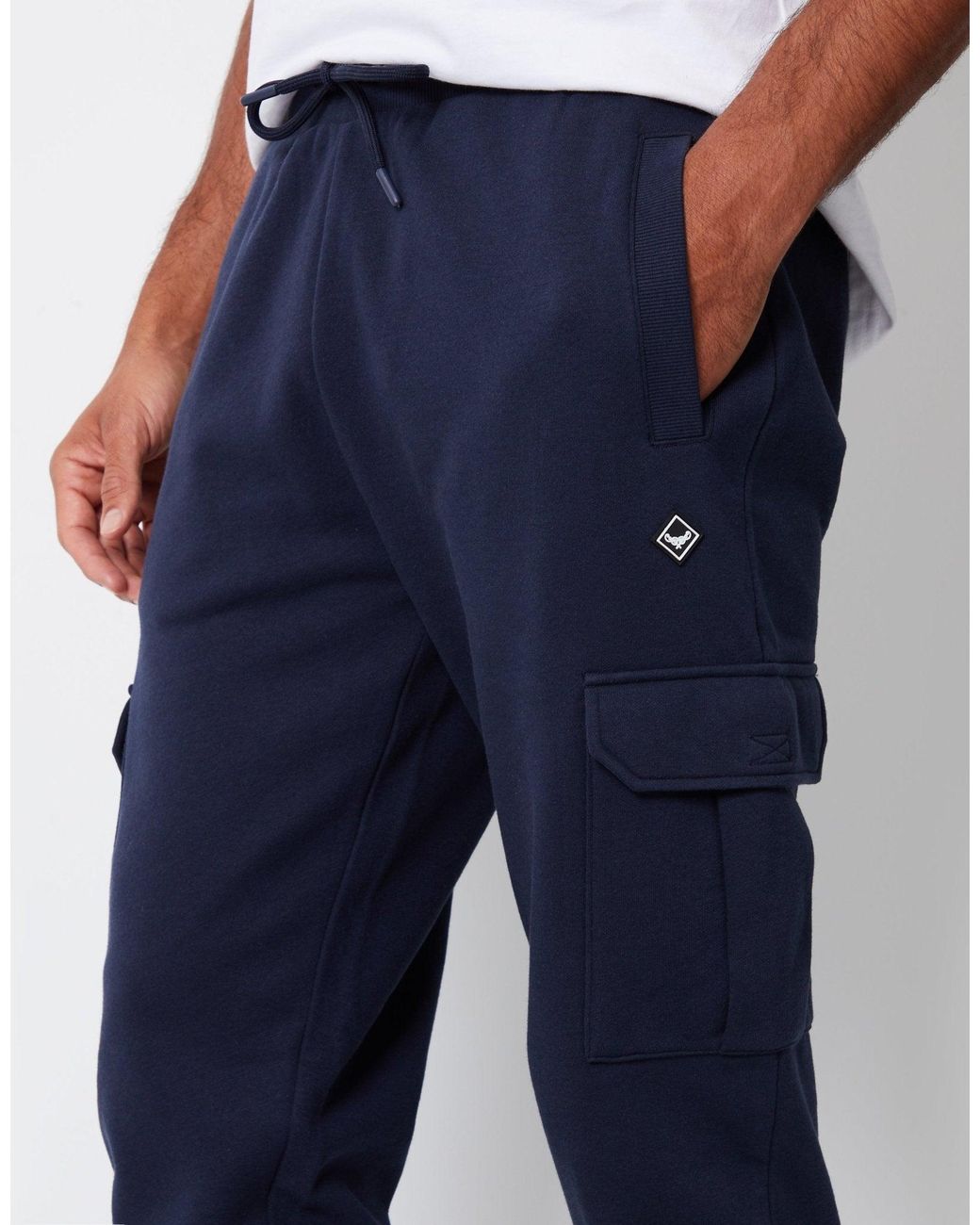 Threadbare Blue The Essential Cargo Joggers for men