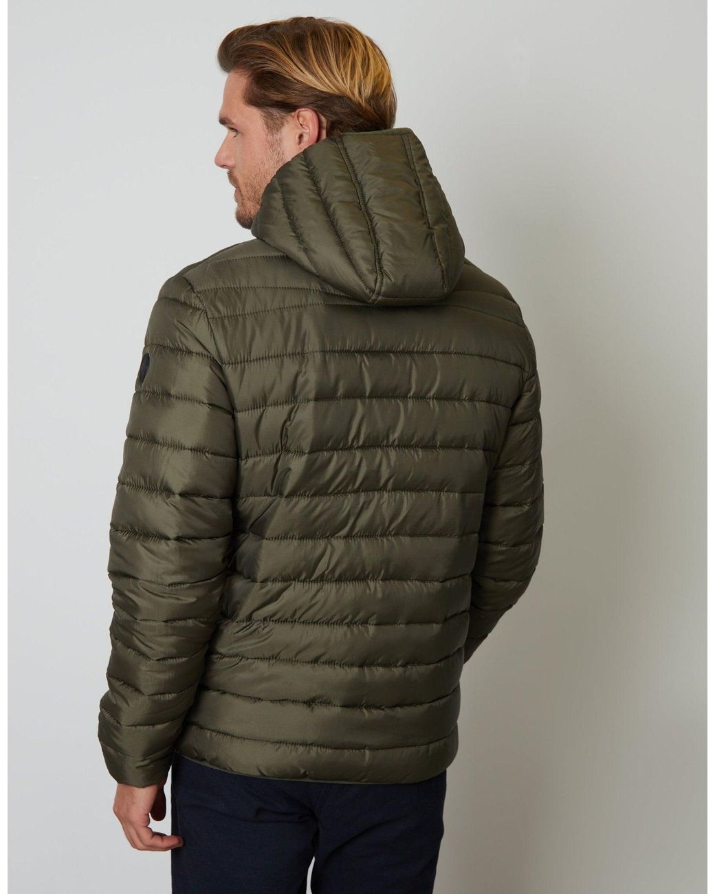 Threadbare Gray Matte Finish Padded Hooded Jacket for men