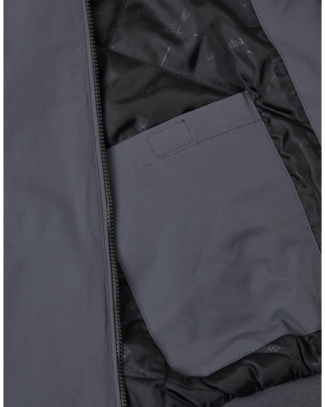 Threadbare Gray Showerproof Padded Bomber Jacket for men