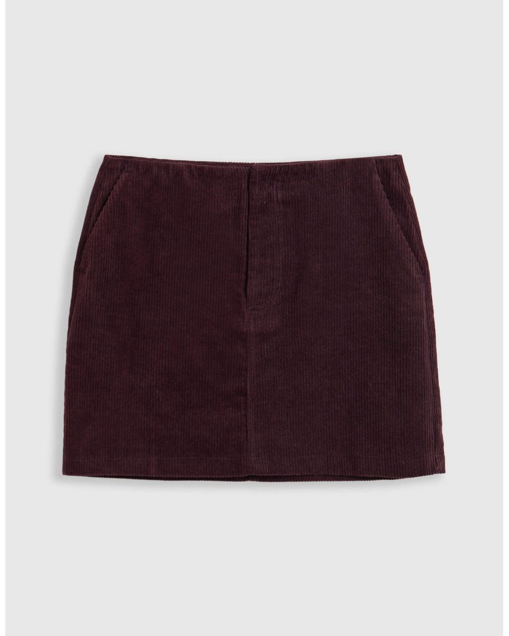 Threadbare Red Corduroy Mini Skirt