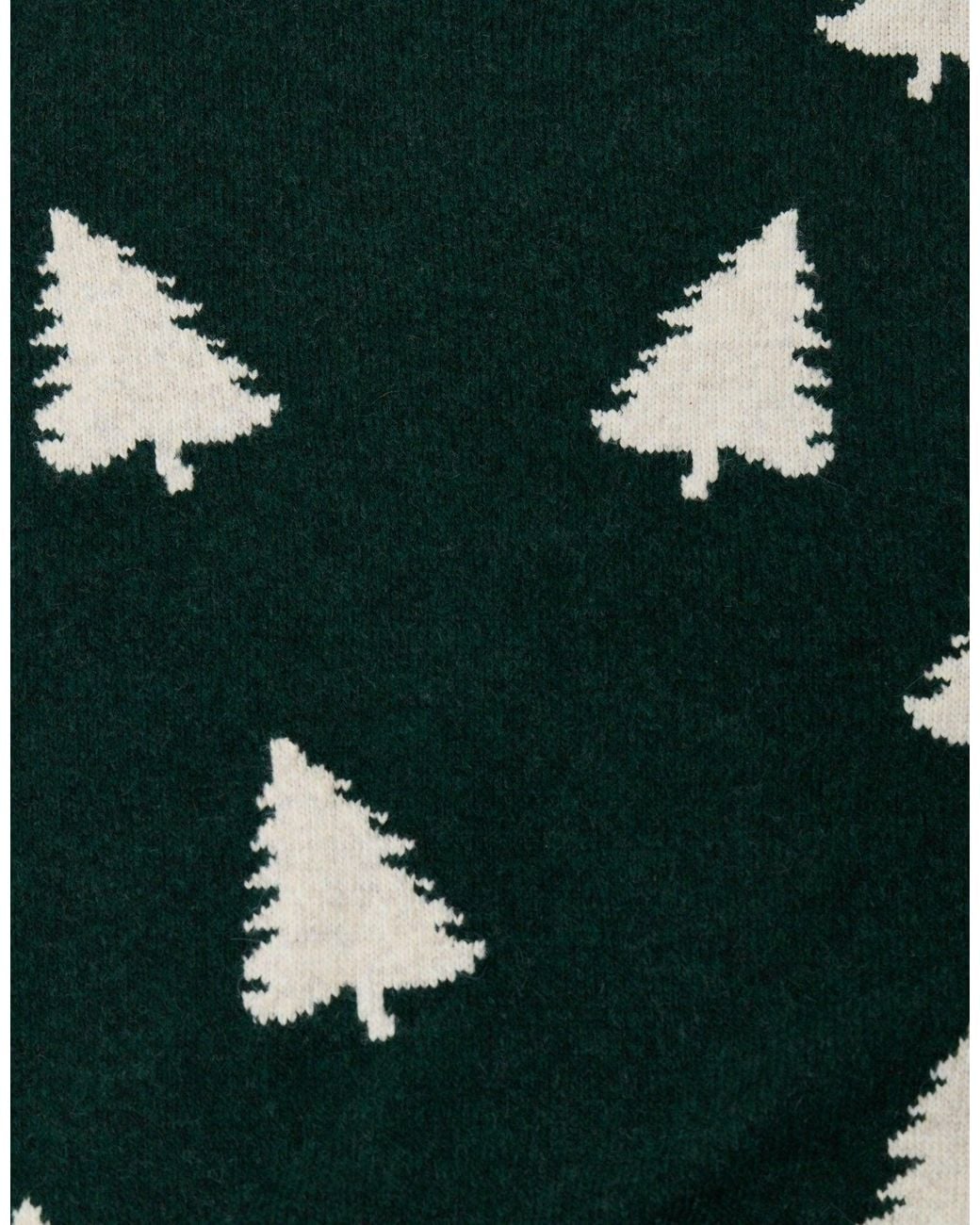 Threadbare Green Christmas Trees Knitted Jumper for men