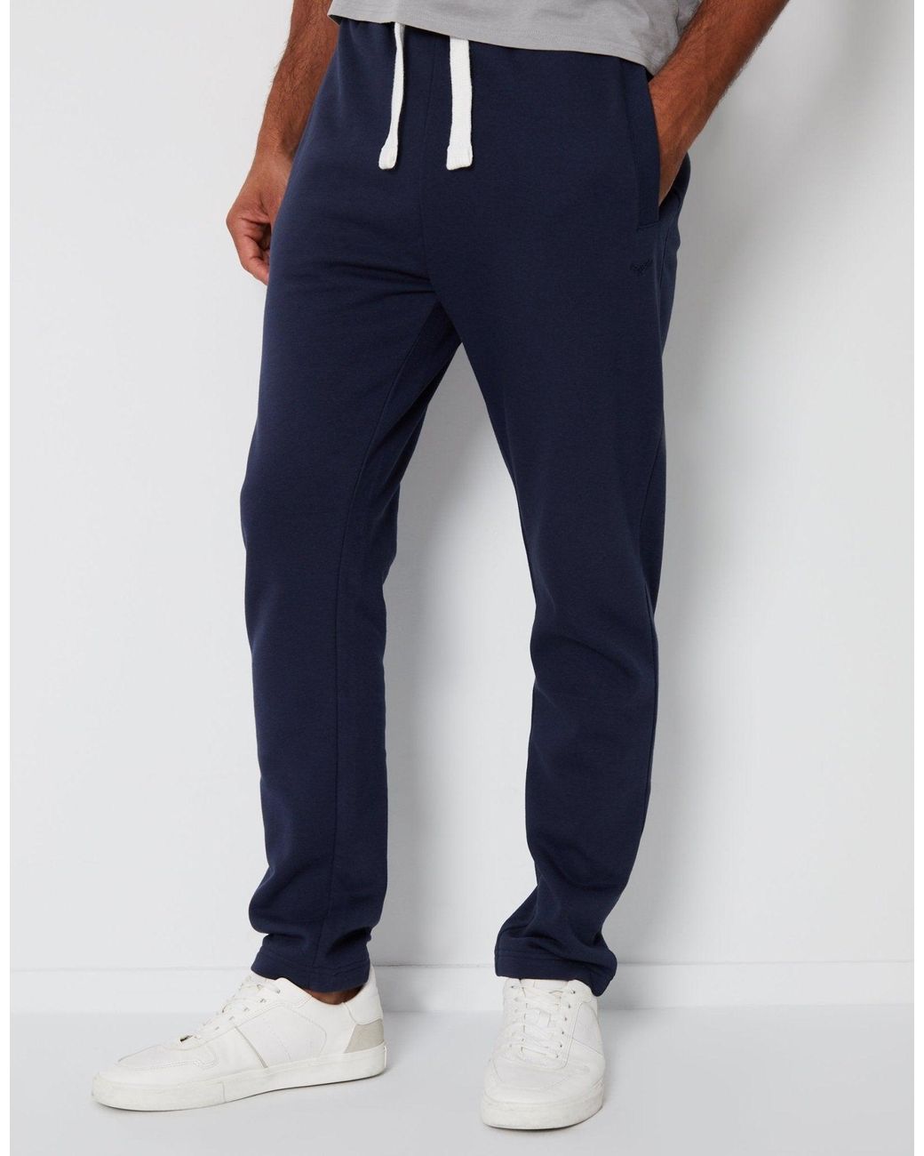 Threadbare Blue Straight Leg Joggers for men