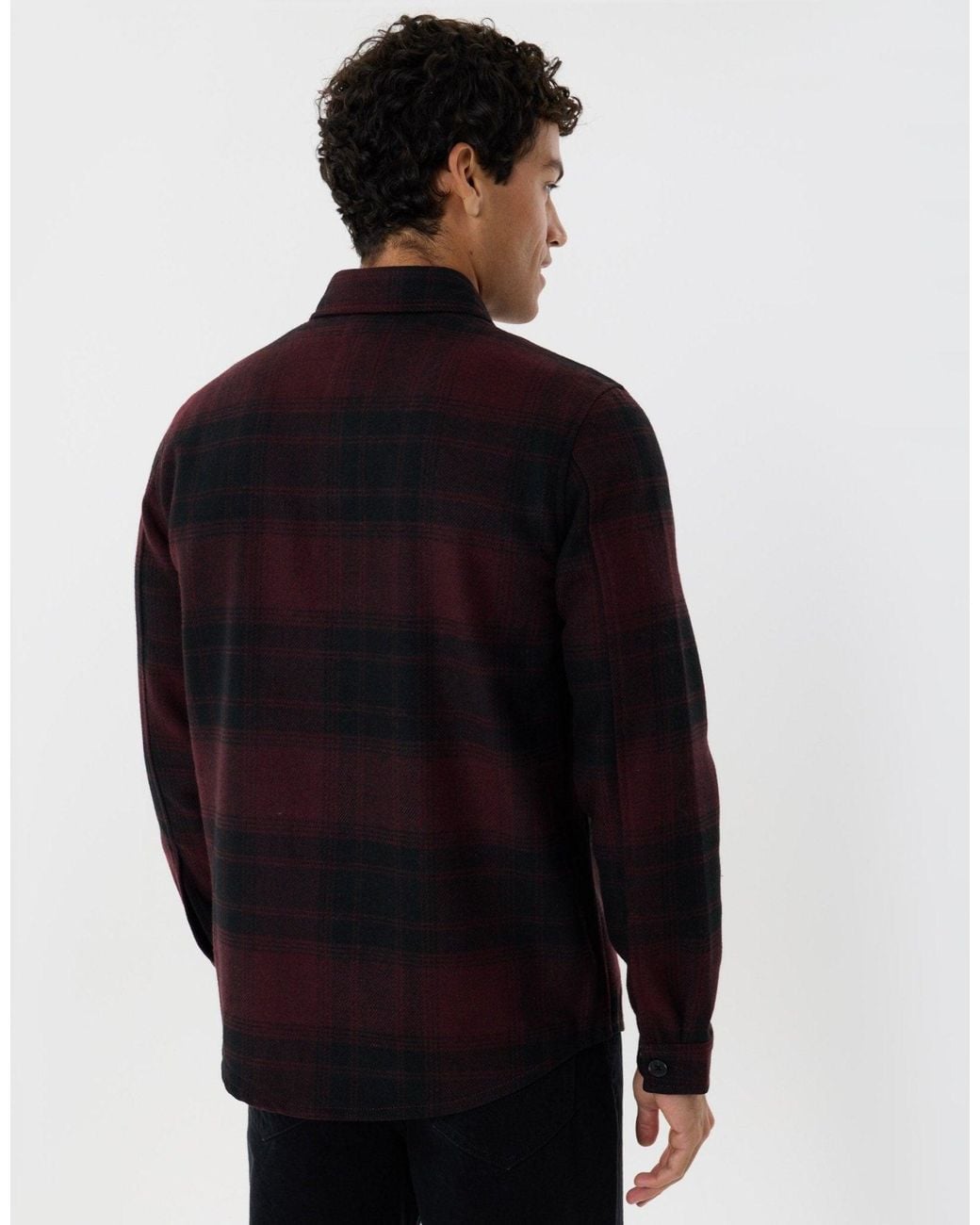 Threadbare Black Lightweight Shacket With Pockets for men