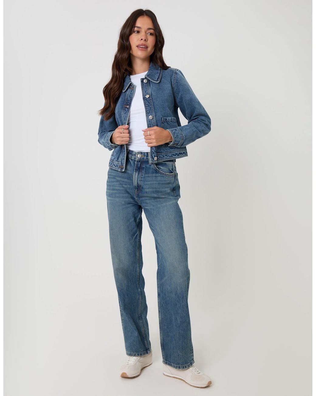Threadbare Blue Denim Jacket With Patch Pockets