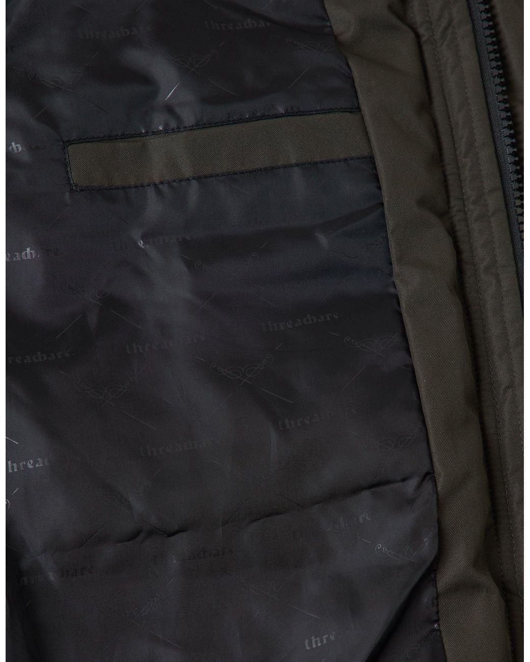 Threadbare Gray Showerproof Hooded Puffer Coat With Adjustable Waist for men