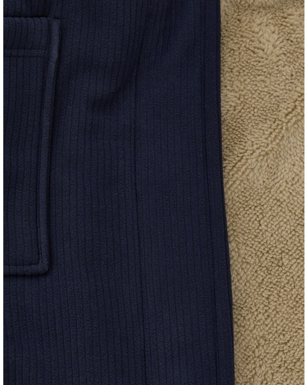 Threadbare Blue Sherpa Lined Dressing Gown for men
