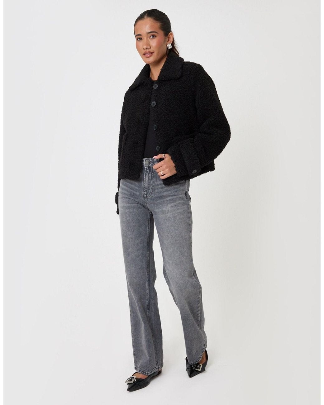 Threadbare Black Borg Cropped Jacket