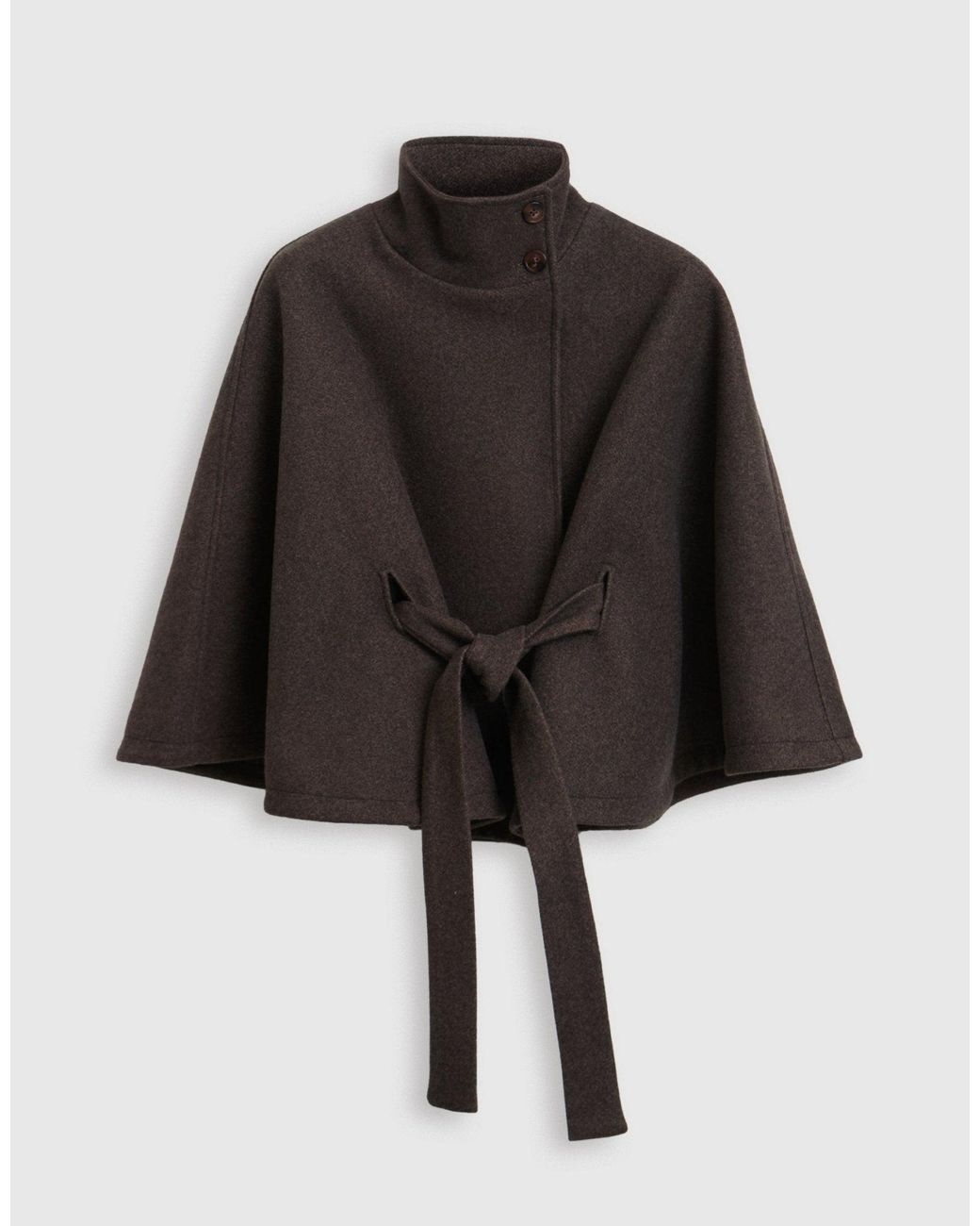 Threadbare Brown Faux Wool Cape Coat