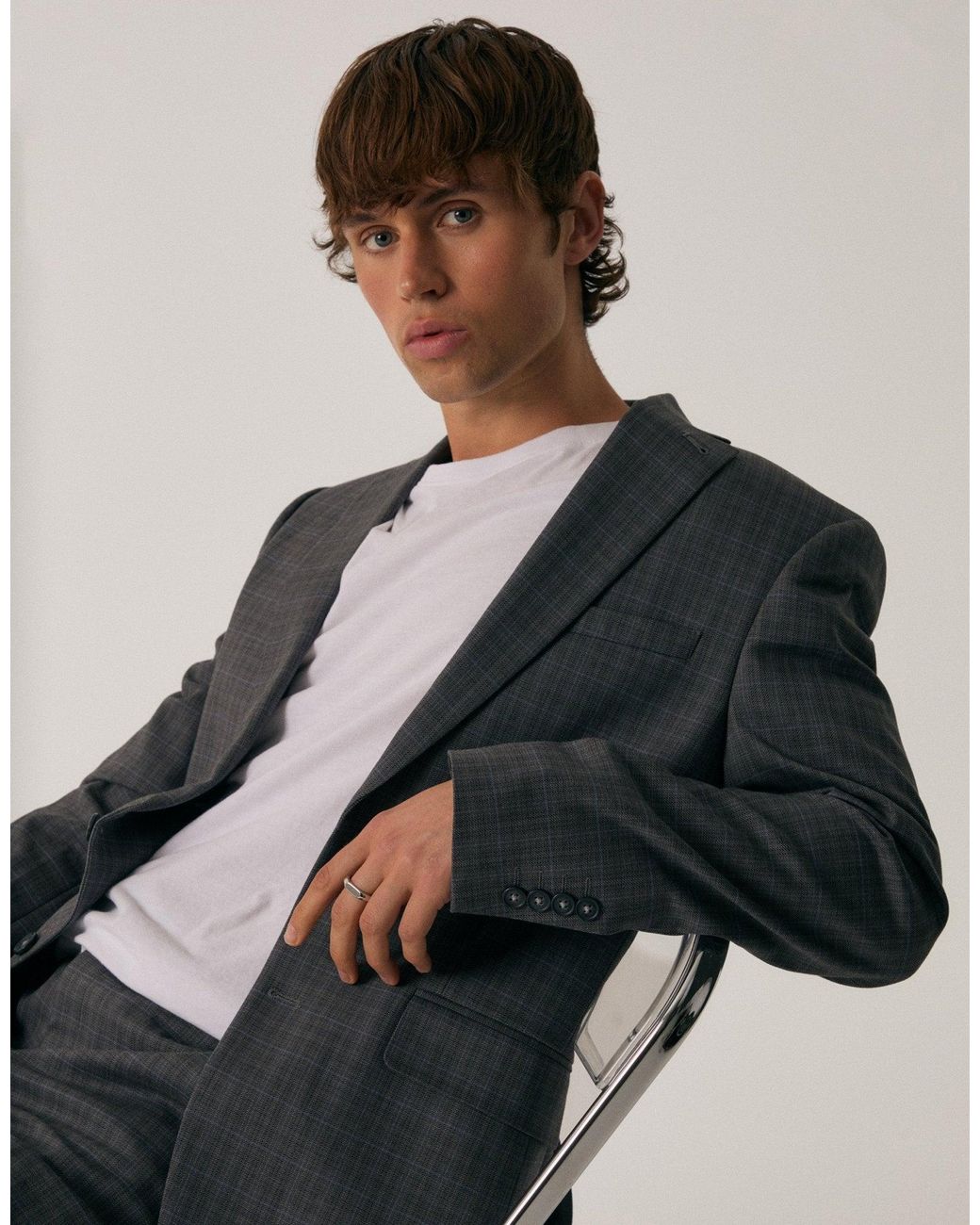 Threadbare Black Tailored Fit Cotton Rich Blazer for men