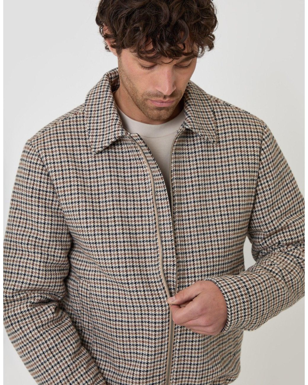 Threadbare Gray Faux Wool Collared Jacket for men